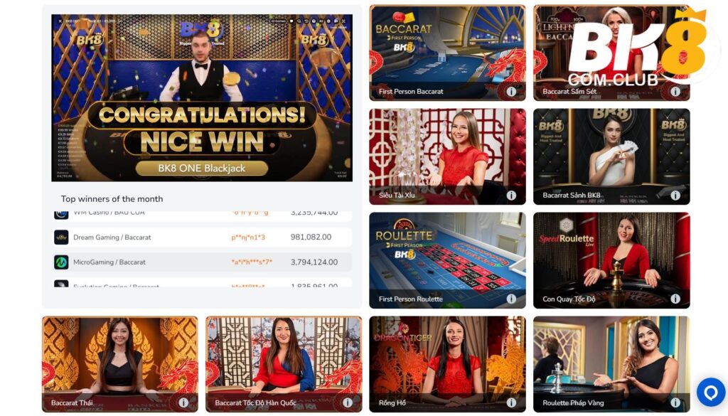 So với bản truyền thống thì Live Casino BK8 đã nâng cấp cũng như cải tiến hơn