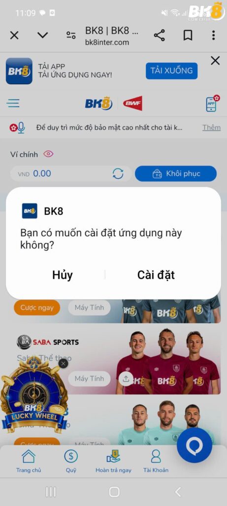 Cách tải ứng dụng BK8 về hệ điều hành Android